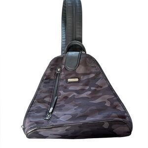 Bagalini backpack/Camo Sling Bag by - Black and Gray